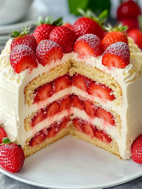cake with strawberry filling recipe 7