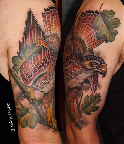 Red Tailed Hawk Tattoo Design