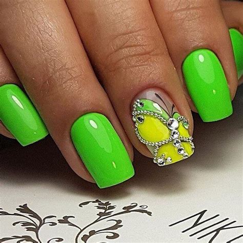 3+ Yellow And Green Nail Art Designs - Lomejor Demaro Life