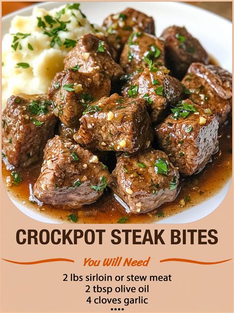 Easy Cooking for Everyone - 🥩🔥 Crockpot Steak Bites – Juicy, Savory