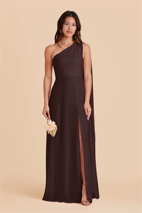 Melissa Espresso Chiffon Dress | Birdy Grey