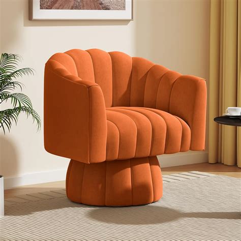 seynar mid century  degree swivel cuddle barrel accent sofa chairs