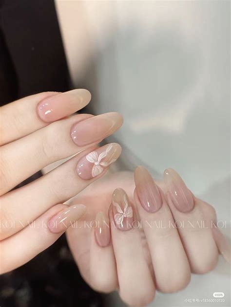 nail asian douyin nails oval elegant korean nail art