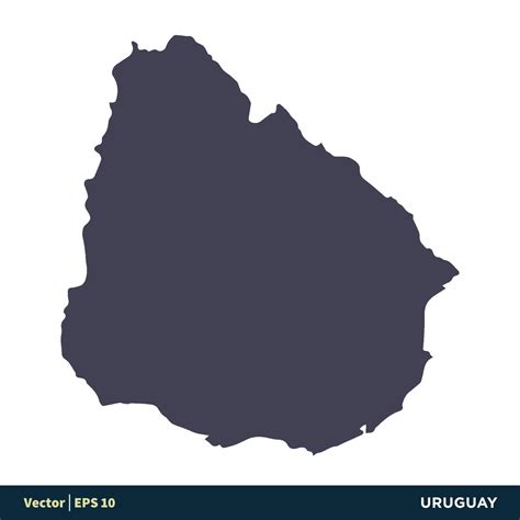Uruguay - South America Countries Map Icon Vector Logo Template
