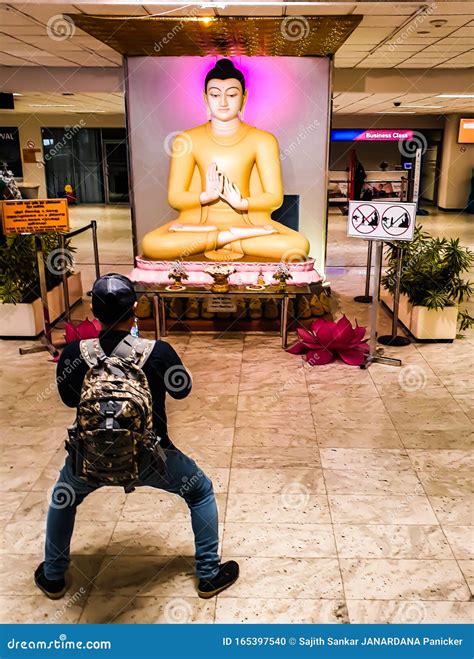 Buddha in Colombo International Airport Stock Photo - Image of