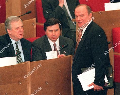 Zyuganov Communist Leader Gennady Zyuganov Right Editorial Stock Photo ...