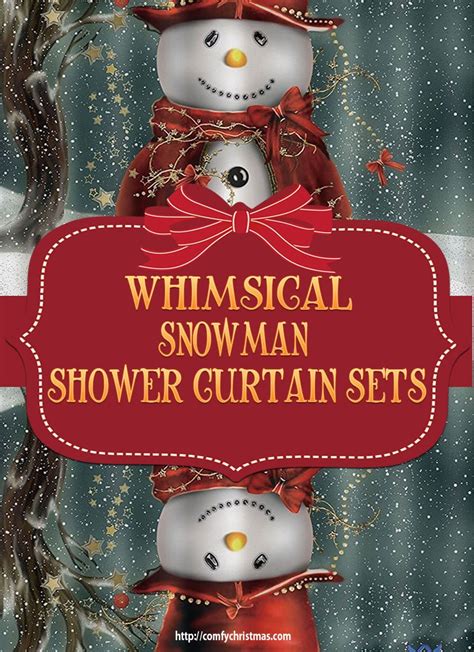 Snowman Shower Curtain Sets • Comfy Christmas