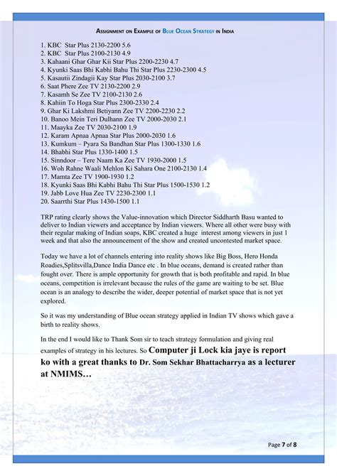 Blue ocean strategy of kbc(star plus) by deepak | DOC | Television