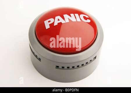 red panic button stock photo alamy