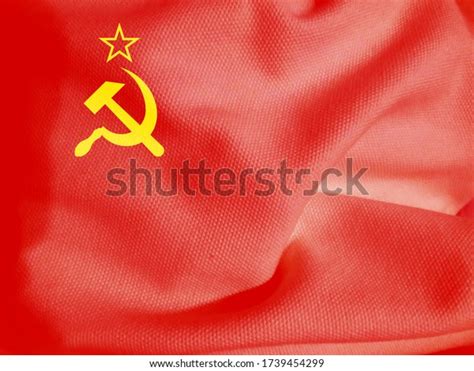 Soviet Union Flag Woven Fabric Texture Stock Illustration 1739454299 ...