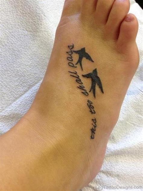 69 Awesome Bird Tattoos On Foot - Leg Tattoo Designs