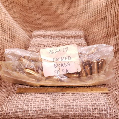 Winchester Primed 7.62x39mm Brass Cartridge Cases | 50 Pack | Old Arms