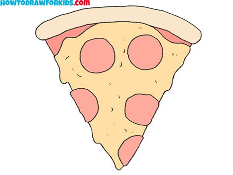draw  pizza slice easy drawing tutorial  kids