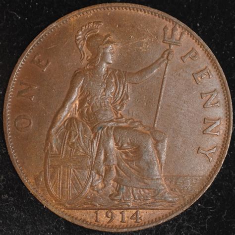 1914 Great Britain Penny XF+ - For Sale, Buy Now Online - Item #661075