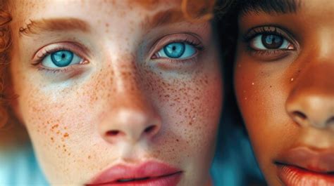 Premium Photo | Intense Gaze A Portrait of Two Beautiful Women with ...