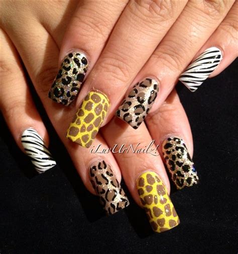 Zoo nail art | Leopard nail art, Nails, Nail art