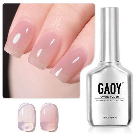 Amazon.com : GAOY Jelly Nude Gel Nail Polish, 16ml Sheer Rose Pink