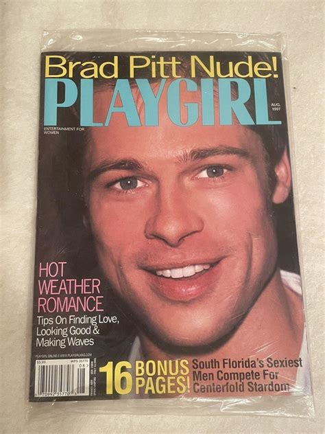 PLAYGIRL MAGAZINE "NUDE BRAD PITT" AUGUST 1997 ISSUE UNOPENED SEALED
