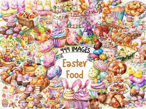 Easter Food Watercolor Clipart - Wonders Artist