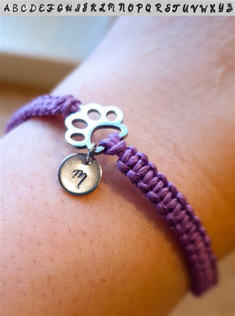 paw print friendship bracelet bff bracelet charm  bracelet etsy