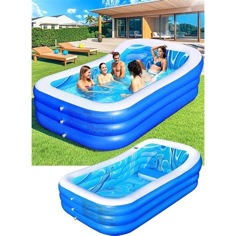 Inflatable Pool with Big Backrest and Seat,Oversized Thickened Large