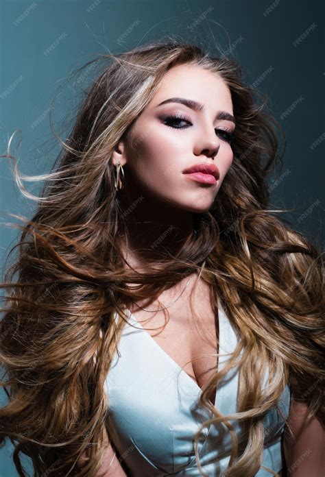 Premium Photo | Sexy girl with long and shiny wavy hair beautiful woman