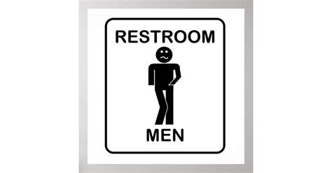 funny mens restroom sign zazzle