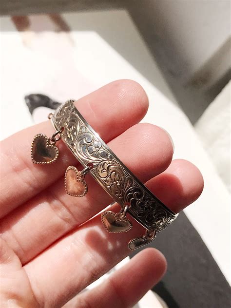 Dogwood Flower and Hearts Baby Bangle – Stacey Fay Designs