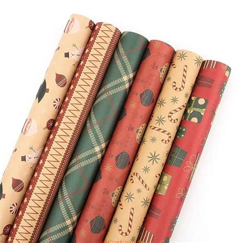 Papel Para Embrulhar Presentes - Embalagem Kraft Artesanal para Presentes: Papel de Embrulho Retro ...