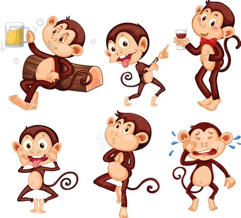 drawing of a cartoon monkey 7