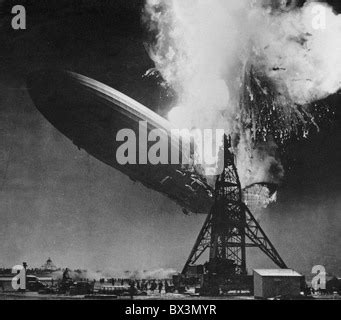 Hindenburg disaster. A German passenger airship LZ 129 Hindenburg ...