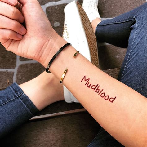 Mudblood Harry Potter Temporary Tattoo Sticker - OhMyTat