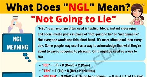 NGL Meaning: What Does NGL Mean? Useful Text Conversations - 7 E S L