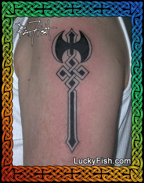 Labrys Celtic LGBTQ Tattoo Design — LuckyFish, Inc. and Tattoo Santa Barbara