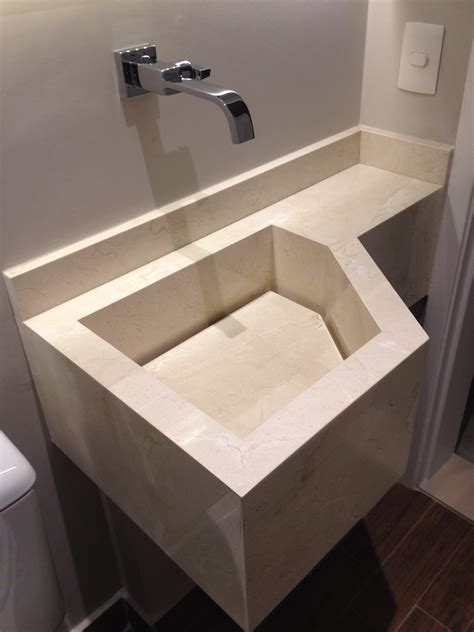 Projeto MS | Lavabo – TATIANA BARONI- Pia com cuba embutida em mármore