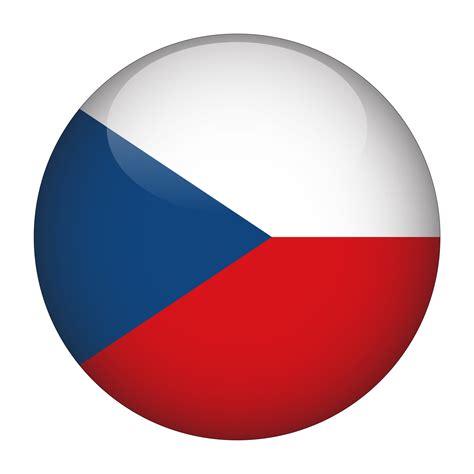 Czech Republic 3D Rounded Flag with Transparent Background 15271999 PNG