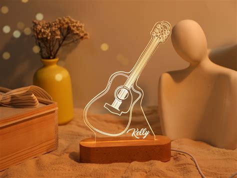 Guitar Lamp, Custom Led Lights Night Light, Music Decor Desk Lamp, Gift ...