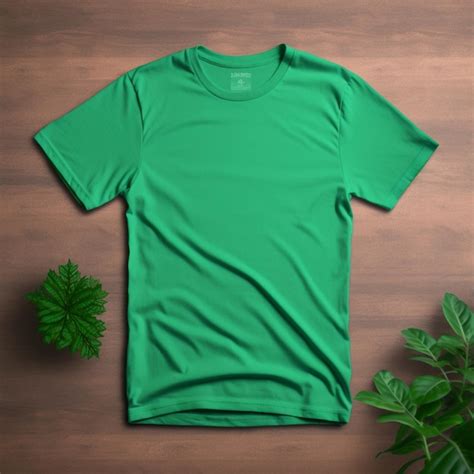 Premium AI Image | Green Tshirt mockup Shirt mockup set green tee shirt ...