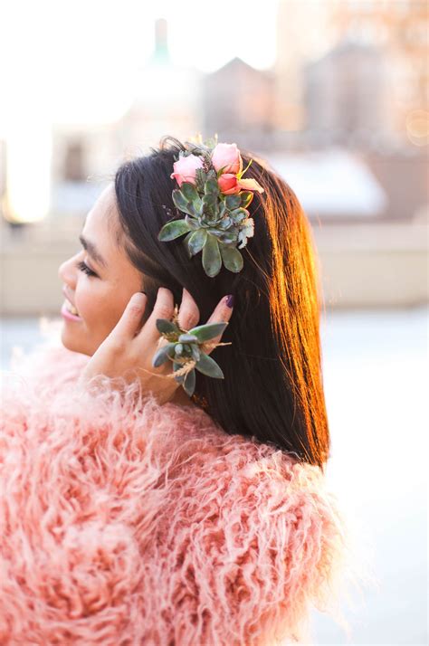 New floral accessories will soon enhance the half and half updo 18