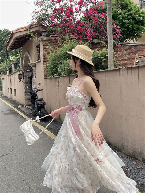 Ruellia Spring Hyde Garden Floral Pink Green Dress & Cardigan Two Piec