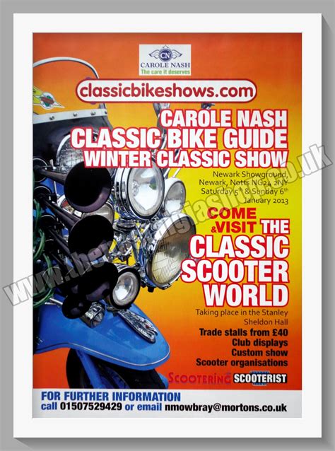 Carol Nash Bike and Scooter Show. 2013. Original Advert (ref AD60329