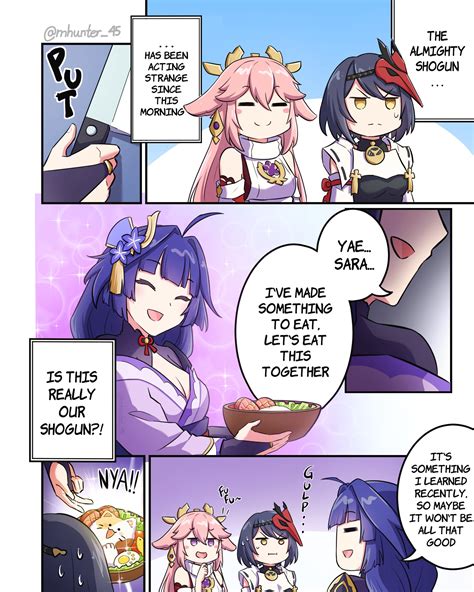 raiden shogun, yae miko, raiden mei, kujou sara, and sawashiro miyuki