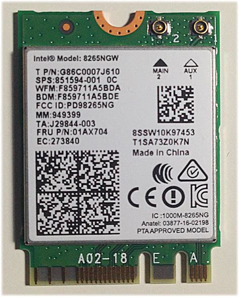 Intel Dual Band Wireless-AC 8265: Amazon.it: Informatica