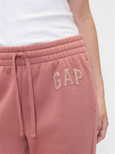Pink Cuffed Logo Fleece Joggers | Gap