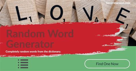 Random Word Generator - Generators List