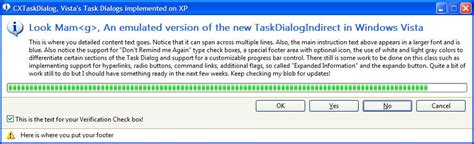 vistas task dialog api pj naughters space