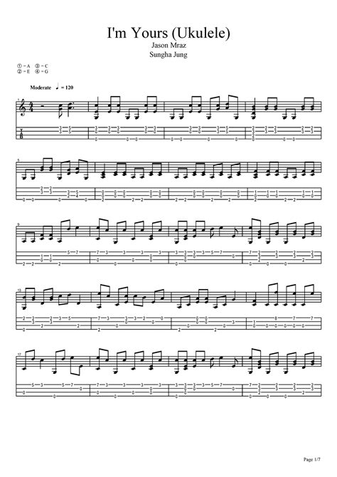 Ukulele Chords For I'm Yours at Alonso Wilson blog