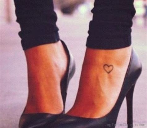 54 Incredible Heart Tattoos On Ankle - Leg Tattoo Designs