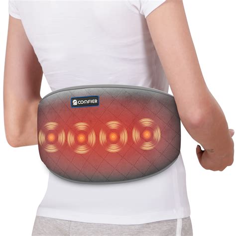 Comfier Electric Heating Pad with Massage for Back Pain Relief, Gray