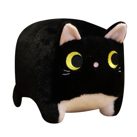 Inevnen Plush Doll Cute Square Cat Rabbit Bear Shape Stuffed Dolls